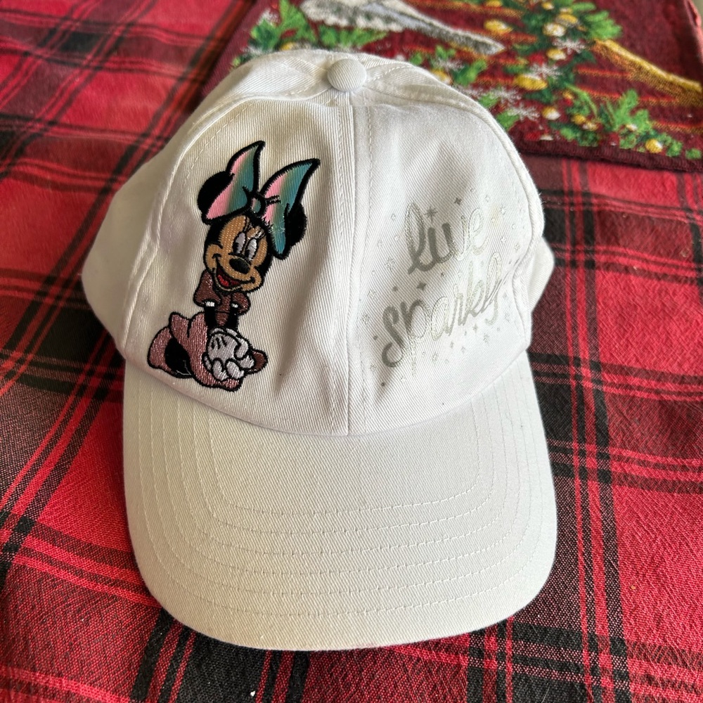 Disney Parks Live Sparkly Minnie Mouse Hat Size Adjustable